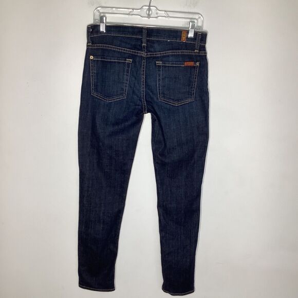 7 For All‎ Mankind Womens The Slim Cigarette Jeans Blue Size 28 - Picture 3 of 9